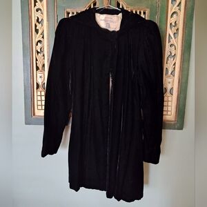 Vintage 1950s Black Velvet Hooded Opera Cloak